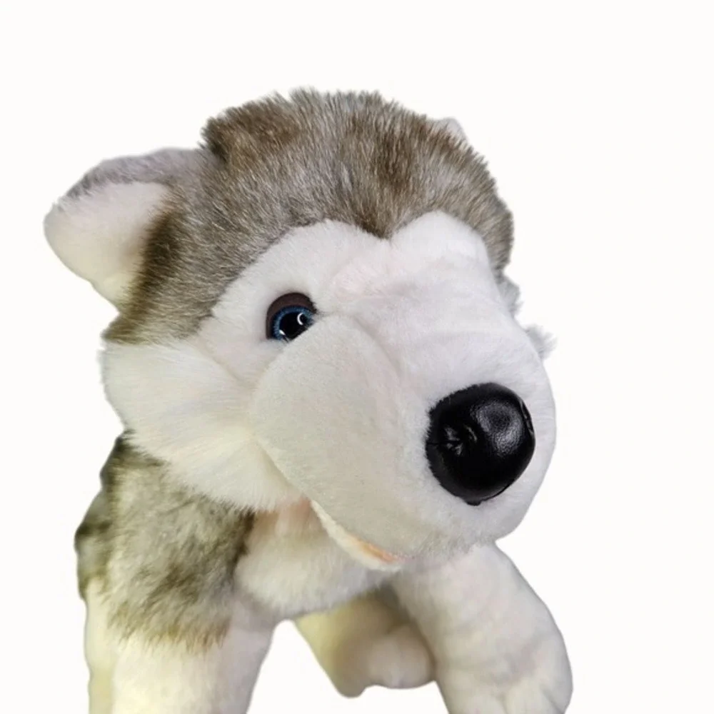 Build A Bear BABW 18 Inch Grey White‎ Wolf Husky Dog Plush Stuffed Animal Toy